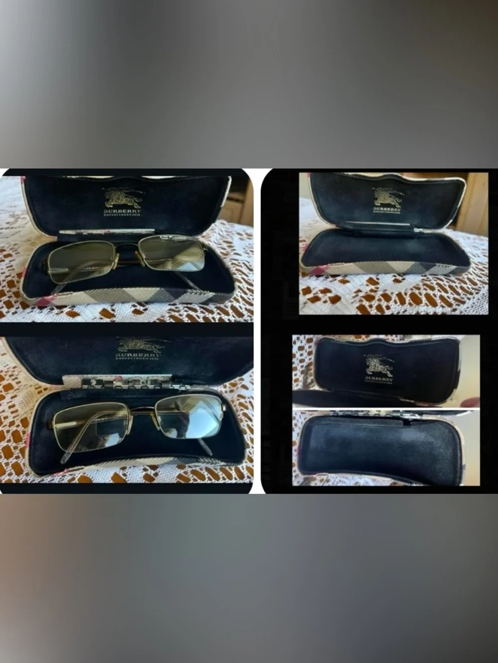 Burberry half rim glasses & case 1044 - 51 19 140 - frames